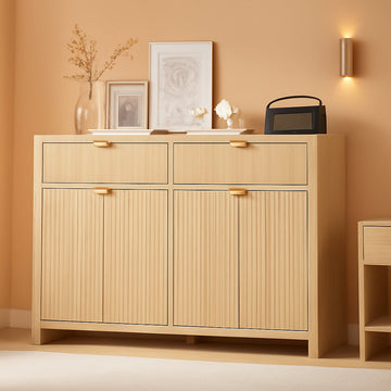 55Inch Wide Fluted Sideboard Buffet Cabinet Storage