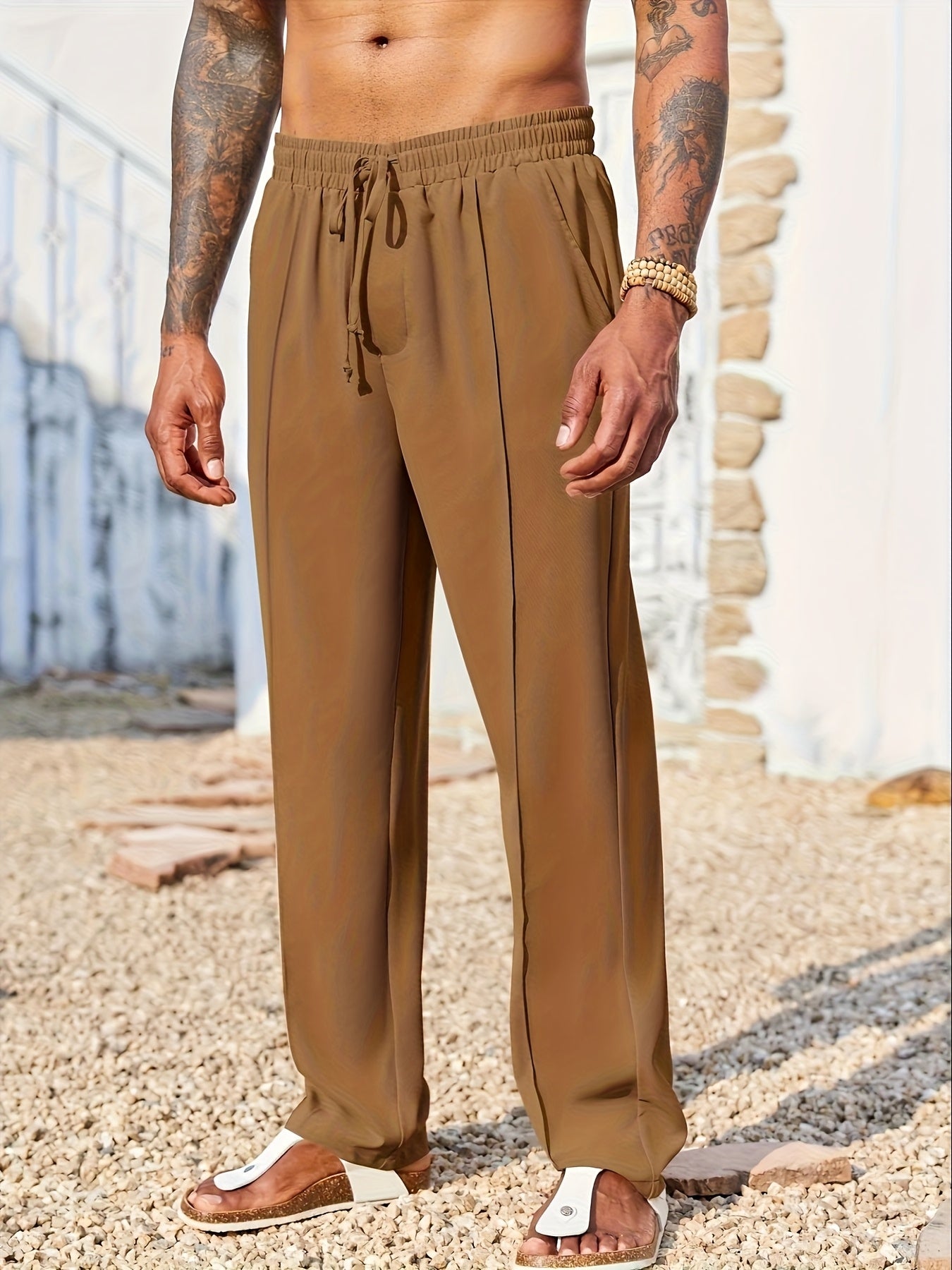 Men's Straight-Leg Corduroy Casual Pants