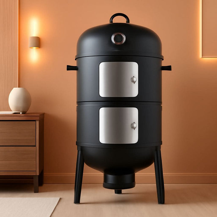 20 Inches Charcoal Vertical BBQ Smoker Outdoor Cooking