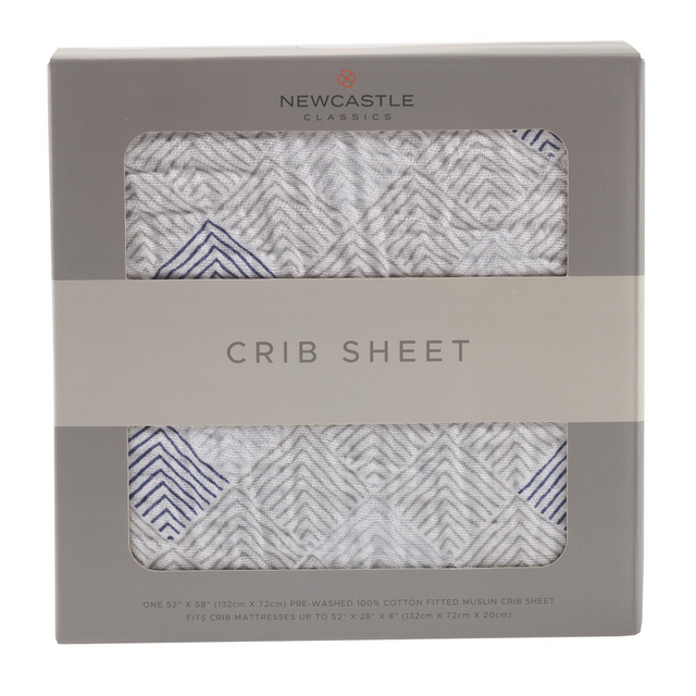 Mountain Peak Cotton Muslin Crib Sheet – Bedding