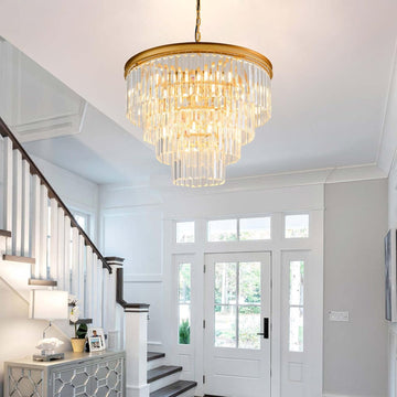 22.9 in. Gold Crystal Chandelier