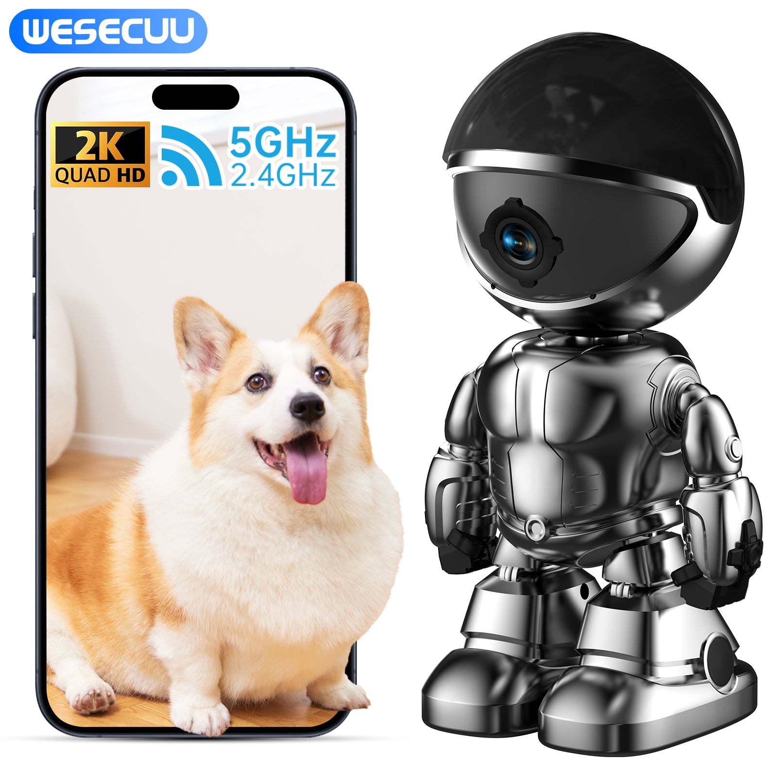 3MP Wi-Fi PTZ Security Camera with Auto Tracking