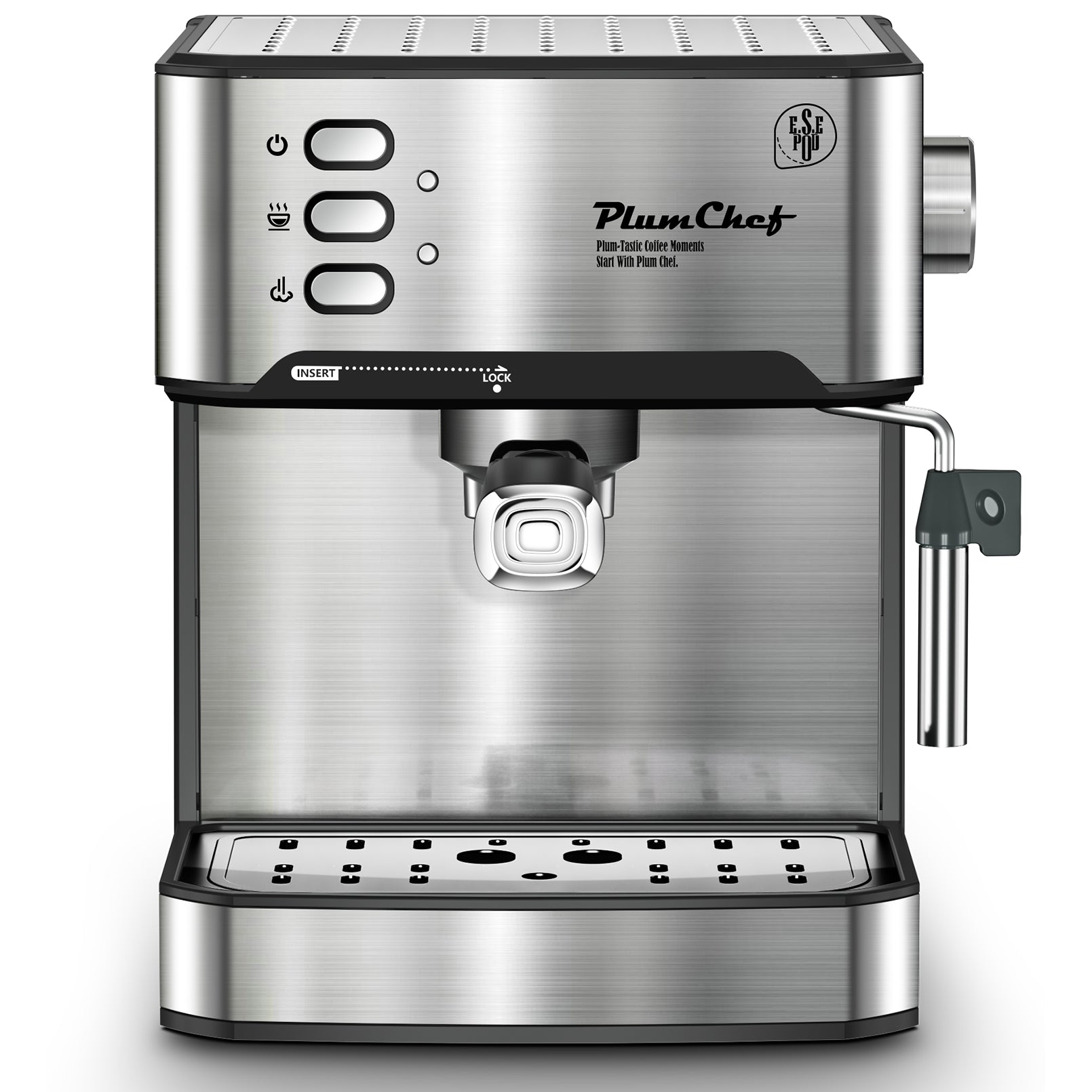 20-Bar Espresso Machine with Milk Frother & Pressure Gauge