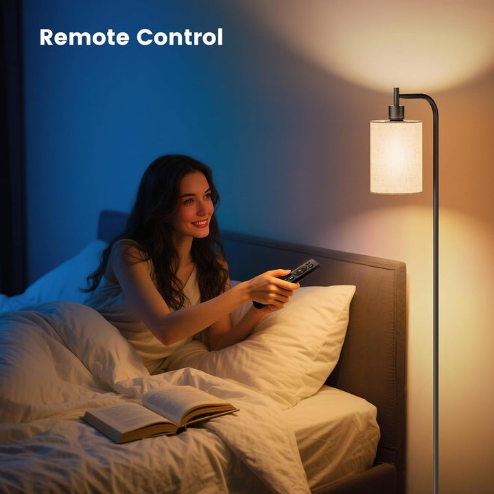 Dimmable Floor Lamp With Remote Three Color Temperatures