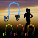 Wireless Sports Neckband Earbuds with LED Safety Light