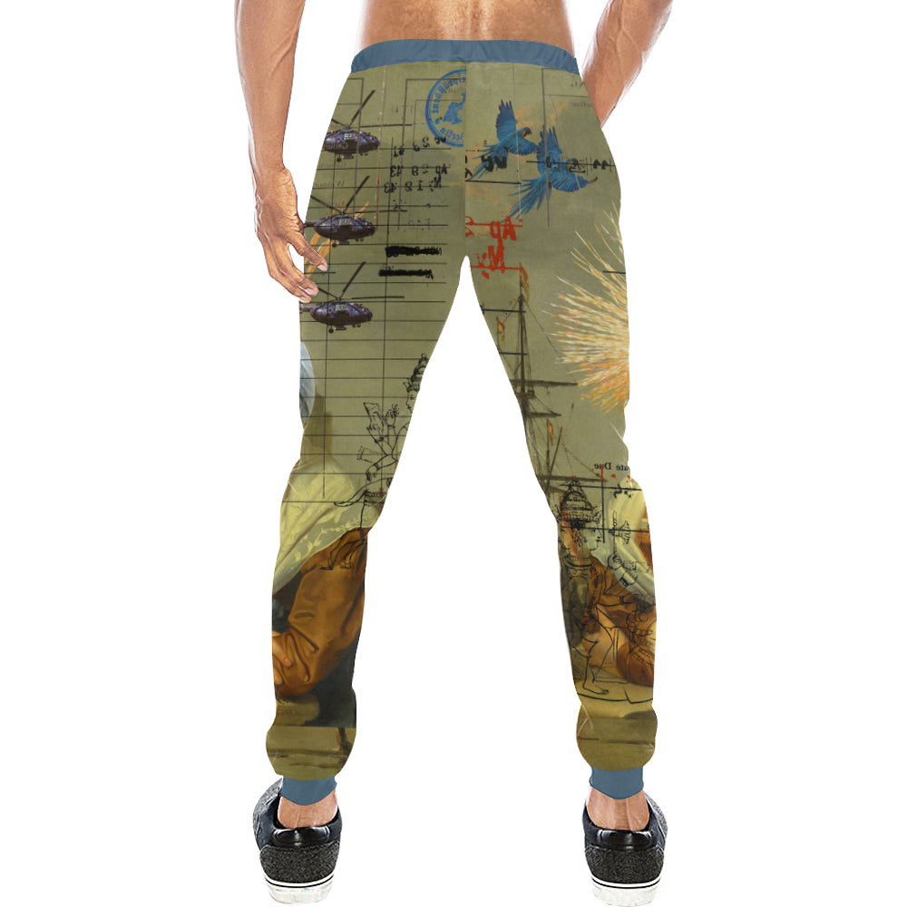 AT THE HARBOUR Men's All Over Print Sweatpants