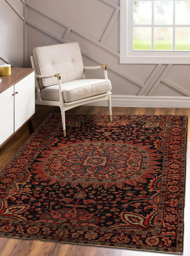 4' 11''x6' 9'' Hand Knotted 100% Wool Antique Traditional Oriental Area Rug