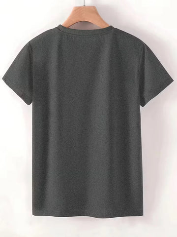 Plus Size Women's Short Sleeve T-Shirt Mimi Colorful Letter Design Logo soft and comfortable