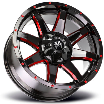 M08 Gloss Black Candy Red Milled
