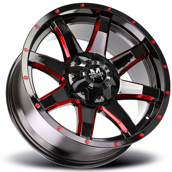M08 Gloss Black Candy Red Milled