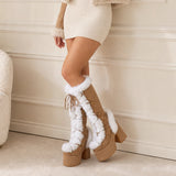 Women's Faux-Fur Knee-High Winter Platform Boots product image