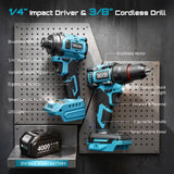SEESII 21V Brushless Cordless Drill & Impact Driver Kit with Two Batteries – product detail 8
