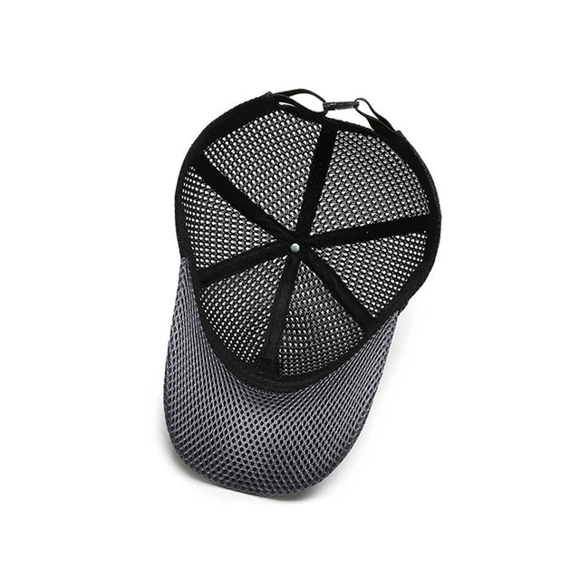 Men's mesh baseball cap breathable summer dad hat outdoor fishing cap bone gorras snapback