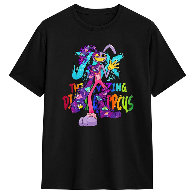 Amazing Circus Jax TADC Rabbit Cotton T-Shirt For Adult Beach Y2K Funny T-Shirts O Neck Popular