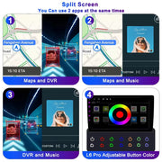 LEHX 10-Inch Android 15 Double-DIN Car Stereo with Wireless CarPlay & GPS – product detail 5