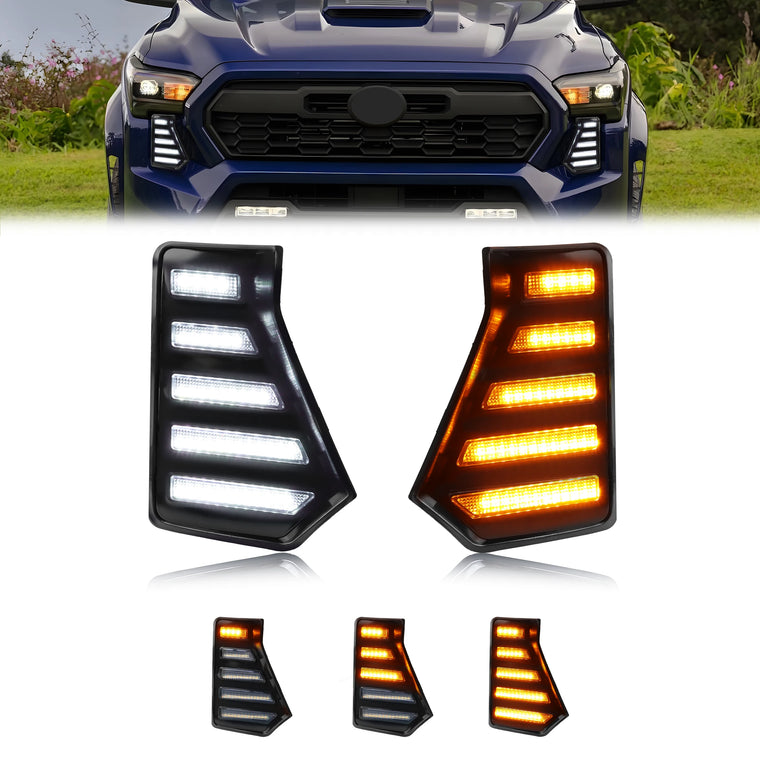 Switchback LED Fang Fog/DRL Lights for Toyota Tacoma 2024–2026