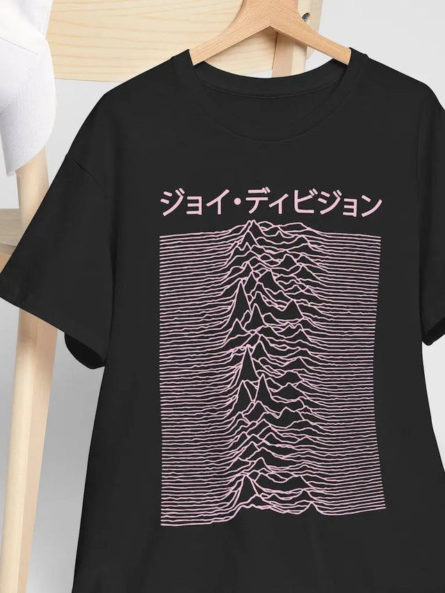 Vintage-Inspired Joy Division Unknown Pleasures Japan Tour Unisex Tee, Rock Band T-Shirt
