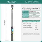 MOVECRAB Digital Torque Wrench with LED & Buzzer, 3–340 N·m – product detail 10