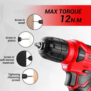 DEKO 126-Piece Home Tool Kit with 8V Cordless Drill – product detail 4