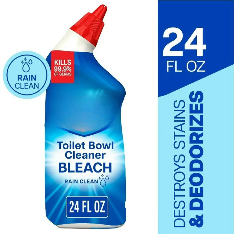Bleach Toilet Bowl Cleaner, Rain Clean Scent, 24 fl oz