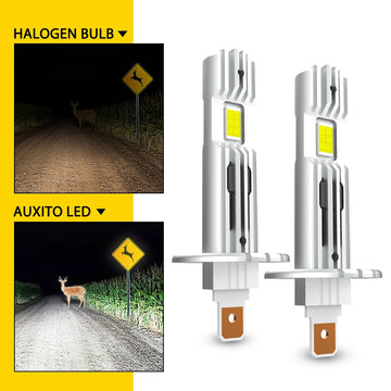 AUXITO H1 Fanless LED Headlight Bulb Pair, 60W 6500K White – featured product image