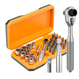 42-Piece Compact Ratchet & Socket Repair Tool Kit for Auto, Bike & Home – product detail 2