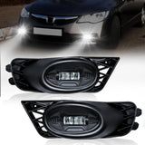 LED Fog Light for Honda Civic 4-Door Sedan 2009 2010 2011 Front Bumper Driving Light Kit Fog Lamp Replacement with Wiring Harness product image