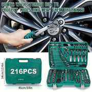216-Piece Professional CR-V Mechanics Tool & Socket Set – product detail 3