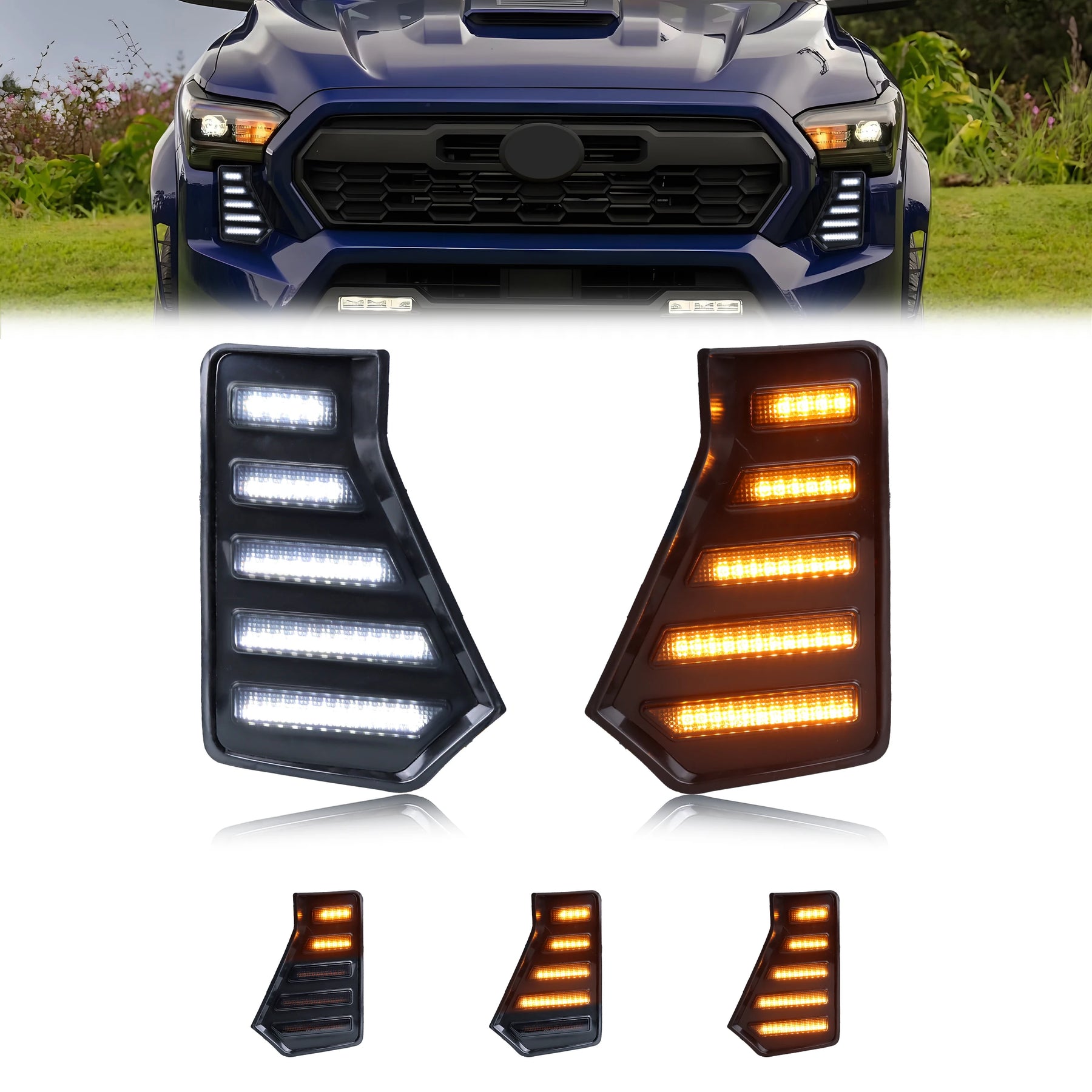 Switchback LED Fang Fog/DRL Lights for Toyota Tacoma 2024–2026 – product detail 7
