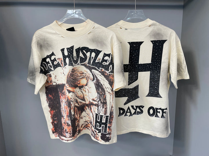 Men’s Life Hustlers Graphic Cotton T-Shirt – Retro Tee