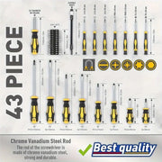 43-Piece Magnetic Screwdriver Set with Precision, Torx, Hex & Phillips Drivers – product detail 4