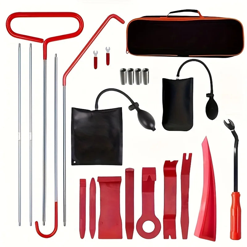 23-Piece Car Door Lockout Tool Kit with Air Wedge, Long-Reach Tools & Carrying Bag – product detail 9