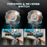 SEESII 1300 N·m 3-in-1 Cordless Impact Wrench, Drill & Screwdriver Kit – product detail 8
