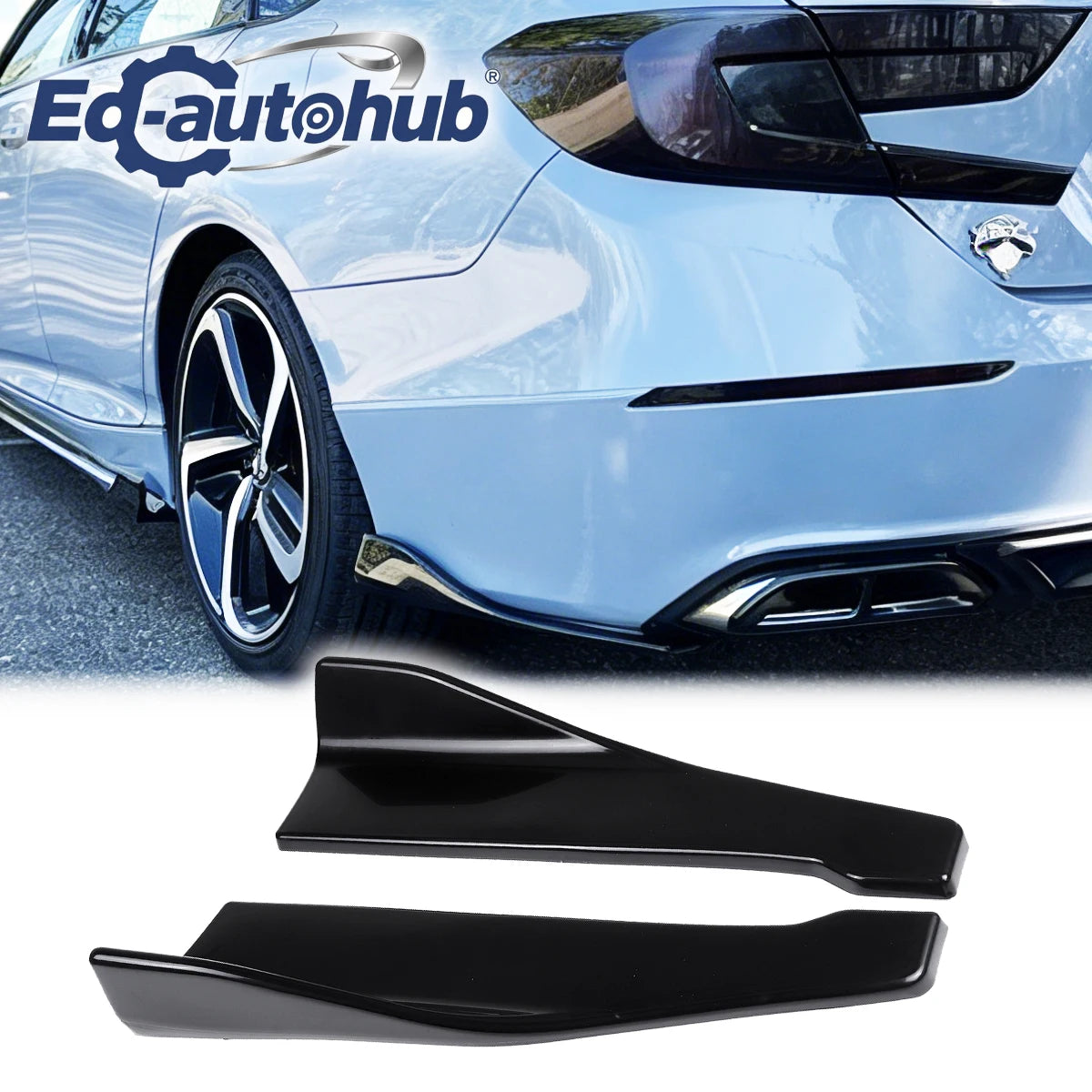 Black Rear Side Splitter Corner Apron Spat for Honda Accord 2018–2022 Auto Accessory Enhances Vehicle's Aesthetic product image