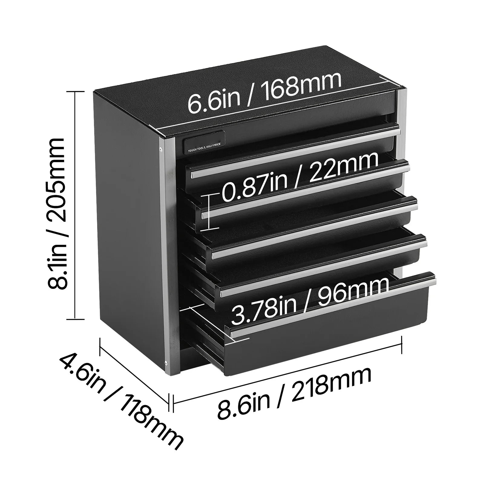 SucceBuy 5-Drawer Portable Metal Tool Box for Garage & Workshop Storage – product detail 7
