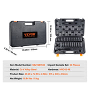 SucceBuy 23/33/34/48-Piece SAE & Metric Deep Impact Socket Set – product detail 10