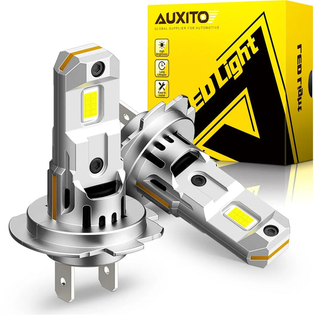 AUXITO H7 Turbo LED Headlight Bulb Pair, 60W 6500K White