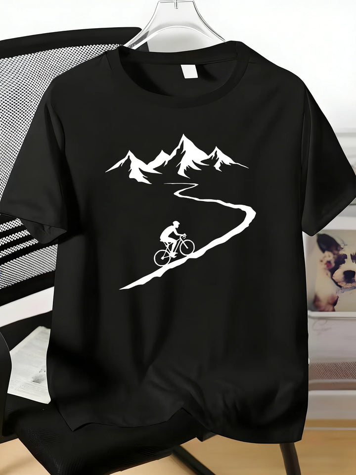 Men’s Mountain Bike Graphic T-Shirt – Cycling Casual Tee