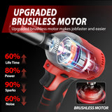 1000 N·m Brushless 1/2-Inch Cordless Impact Wrench Kit for Auto Repair – product detail 3