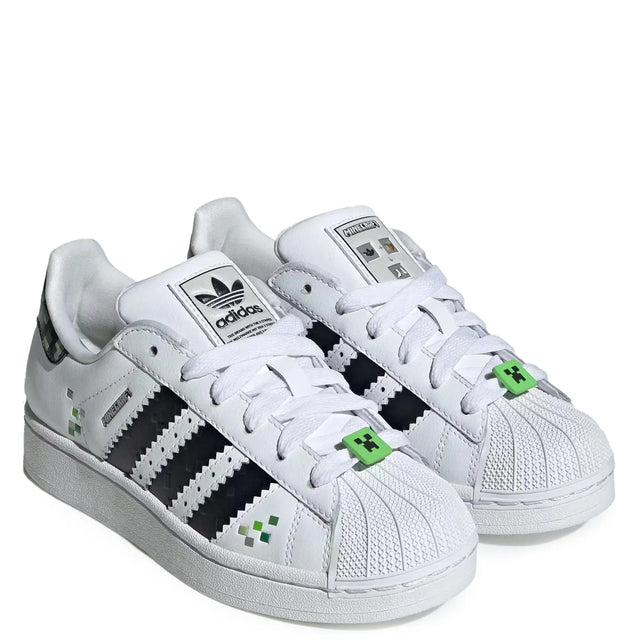 adidas Originals Big Kids Superstar II X Minecraft Shoes