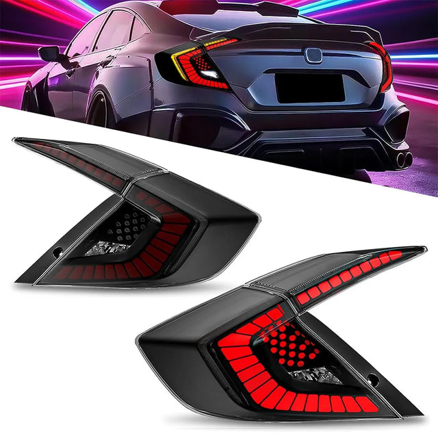 Animated LED Tail Lights for Honda Civic Sedan 2016–2021