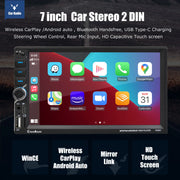 ESSGOO 7-Inch Double-DIN Car Stereo with Wireless CarPlay & Android Auto – product detail 2