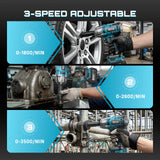 SEESII 1300 N·m 3-in-1 Cordless Impact Wrench, Drill & Screwdriver Kit – product detail 6