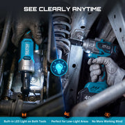 SEESII Cordless Ratchet & 1000 N·m Impact Wrench Kit with 21V Battery – product detail 2