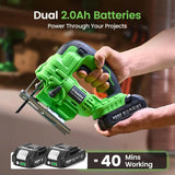 TaskStar Brushless Cordless Jigsaw with 9 Blades & 0–45° Bevel Adjustment – product detail 6