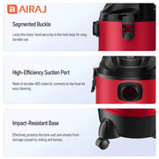 AIRAJ 5-Gallon 1200W Wet/Dry/Blow Shop Vacuum – product detail 2