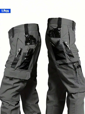 Men's Heavy Duty Tactical Cargo Pants - Multi-Pocket Workwear - Non-Stretch Fabric