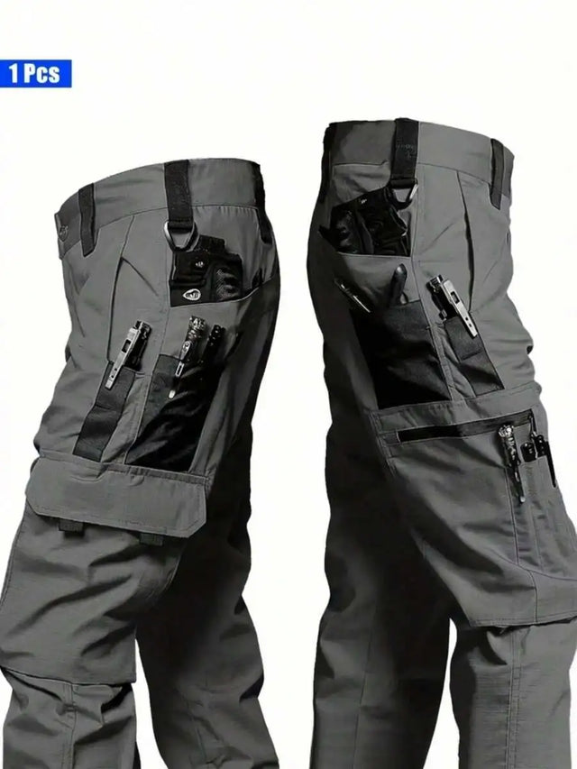 Men's Heavy Duty Tactical Cargo Pants - Multi-Pocket Workwear - Non-Stretch Fabric