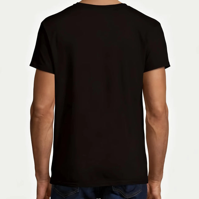 1 Pc Men's Psalm 23 Printed Black T-Shirt, Graphic Tee, Summer Tops
