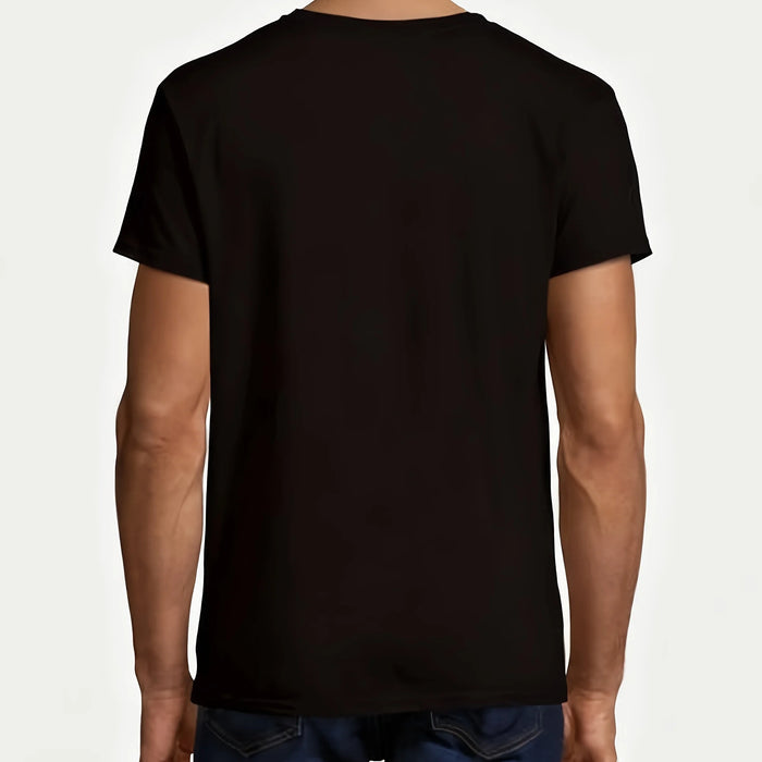 1 Pc Men's Psalm 23 Printed Black T-Shirt, Graphic Tee, Summer Tops